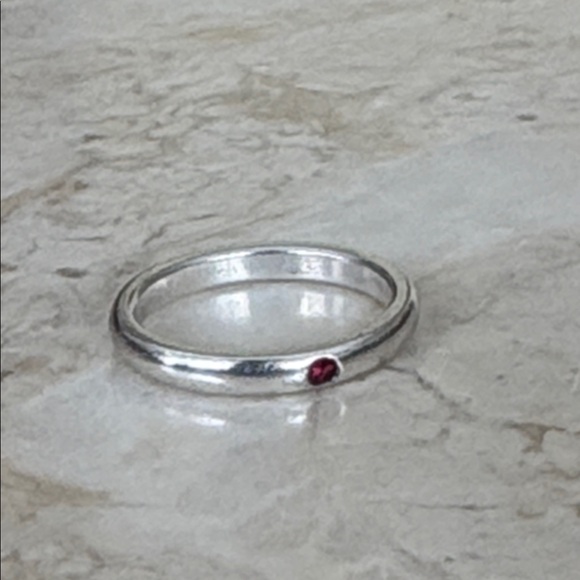 Tiffany & Co. Elsa Peretti® Sterling Silver Stackable Ring with Ruby - Picture 5 of 10